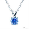 1 Carat Fancy Blue Solitaire Pendant Made with Swarovski Zirconia